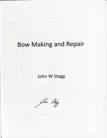 John Stagg: Bow Making and Repair